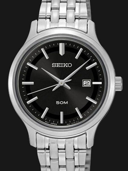 Seiko Women's Quartz Dress Watch with Bracelet and Black Dial #SUR795