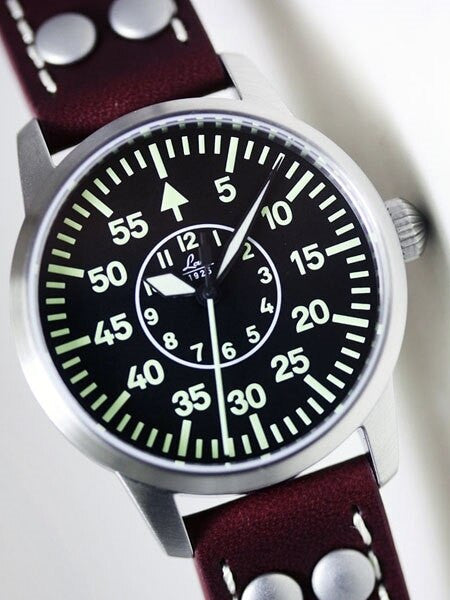 Laco 36mm Tokio Type B Dial Automatic Pilot Watch, Sapphire Crystal #861799