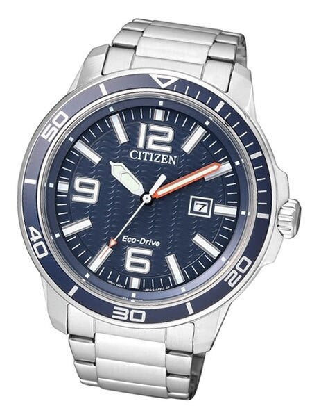 Citizen Eco-drive Sport Watch with Stainless Steel Bracelet #AW1520-51L