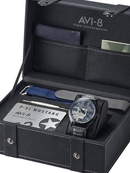 AVI-8 24-Jewel Automatic Bottisham Limited Edition P-51 Mustang #AV-4069-03