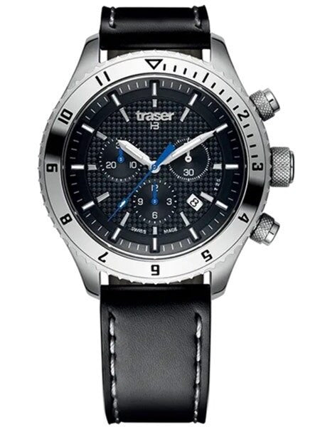 Traser Master Prestige Chronograph Watch with Sapphire Crystal, 12-Hour Totalizer #106974