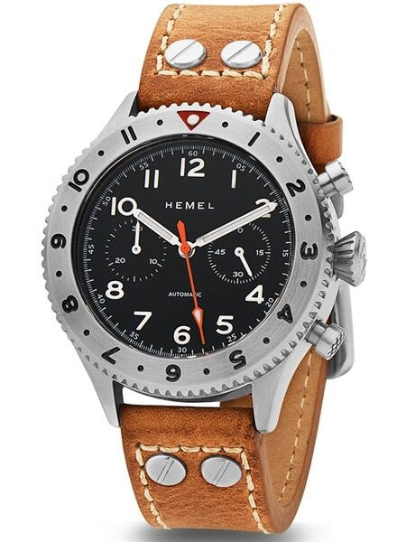 HEMEL 24 Automatic Chronograph Watch with GMT Bezel and Sapphire Crystal #HFT20-NE2