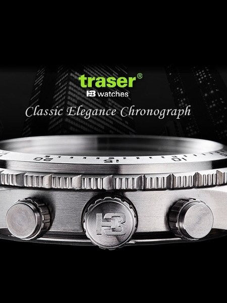 Traser Swiss Made Elegance Chronograph Watch with 46mm SS Case #105036