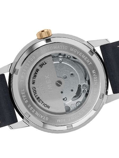 Timex 40mm Marlin 21-Jewel Automatic Watch with Stainless Steel Case and Navy Blue Dial #TW2T23100ZV