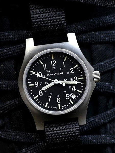 Marathon High Torque Quartz Military General Purpose SS Watch with Tritium Illumination #WW194015SS-NGM