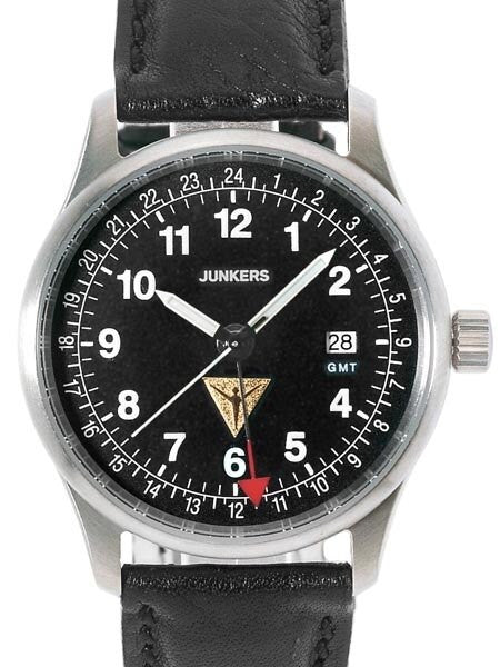 Junkers JU-52 GMT Watch with Independently Adjustable 2nd Time Zone #6246-2