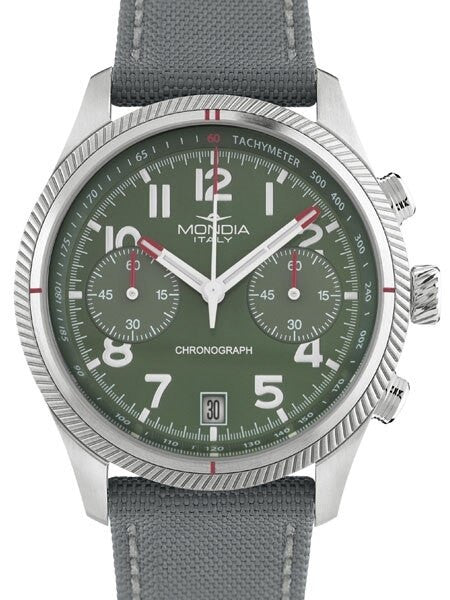 Mondia Madison Quartz Chronograph Watch with Stopwatch #MI763SS-02GR-CT