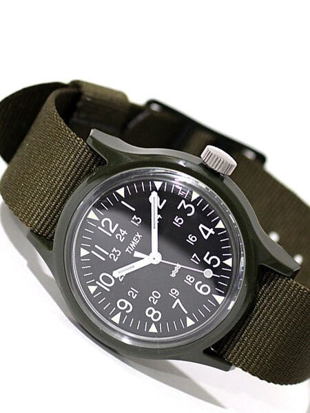 Timex 34mm MK1 Resin Quartz Watch with Black Dial and Nylon Strap #TW2P88400VQ