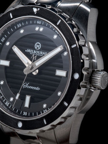 Melbourne Sorrento 200 Meter Automatic Dive Watch with Black Dial, Black Bezel #SO.42.A.3HN.01