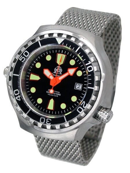 Tauchmeister Automatic, 1000m Dive Watch with Helium Release Valve and Sapphire Crystal #T0079MIL