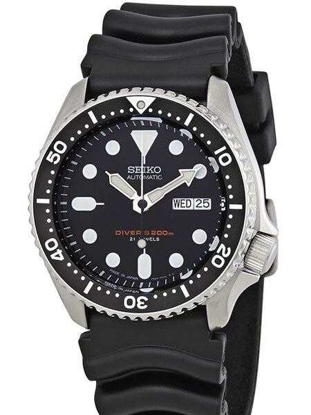 Scratch and Dent - Seiko Automatic Dive Watch with Offset Crown and Rubber Dive Strap #SKX007J 7