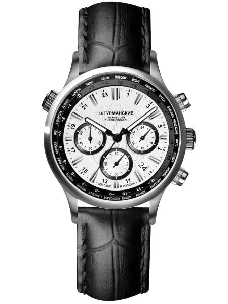Sturmanskie Traveler Quartz Chronograph Watch with 24-hour Sub-Dial #3385878