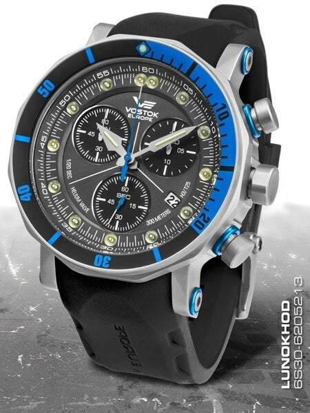 Vostok-Europe Lunokhod-2 Grand Quartz Chronograph Diver with Tritium Tubes #6205213