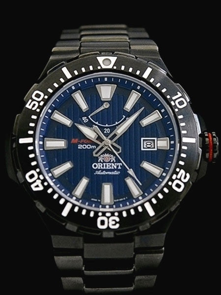 Orient M-Force Delta Automatic Scuba Black IP Dive Watch with Power Reserve Meter #EL07001D