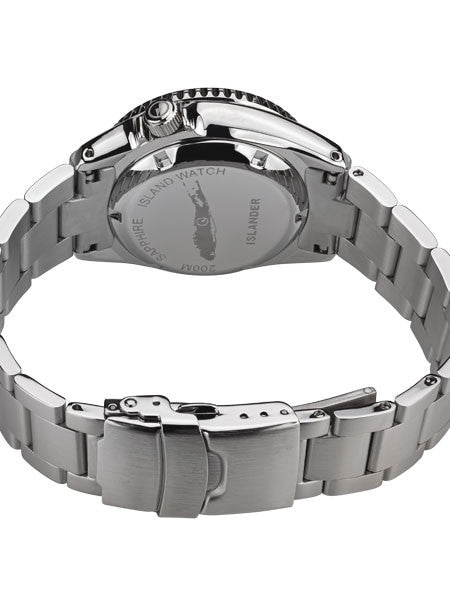 Islander 38mm Automatic Dive Watch with Solid-Link Bracelet, AR Sapphire Crystal, and Luminous Ceramic Bezel Insert #ISL-22