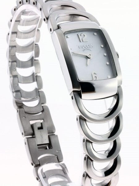 Boccia Ladies Quartz Watch with Titanium Case and Open-Link Bracelet #3159-01
