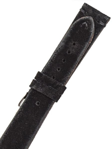 Toscana Black Vintage Handmade Suede Leather Strap #MIL-VIN-AD30
