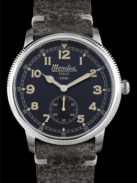 Mondia 1946 Quartz Watch with Coin-Edge Bezel #MI755SS-02BK-CP