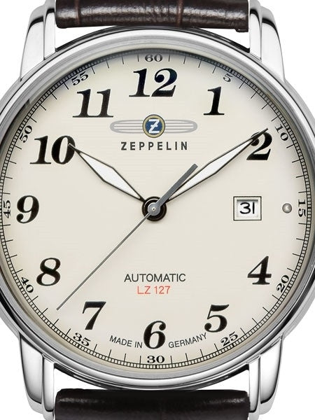 Graf Zeppelin Automatic, Cream Dial with Black Numerals and Date #7656-5