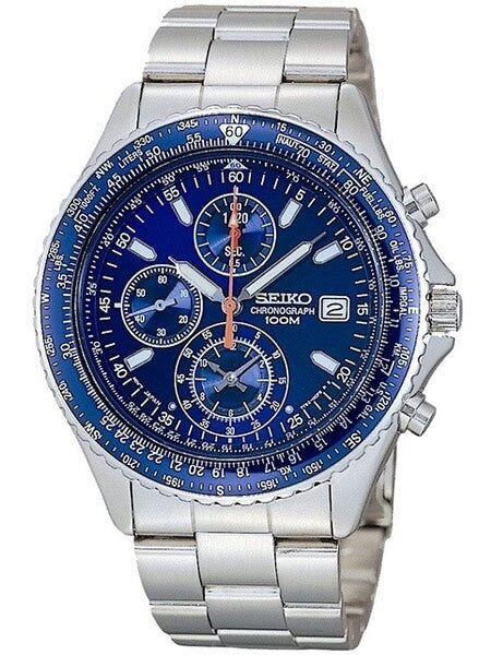 Seiko Flightmaster Quartz Chronograph with Stop-Watch, slide-rule
