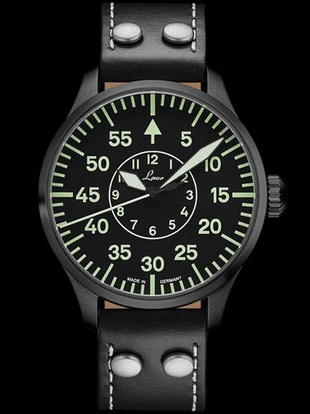 Laco Bielefeld Type B Dial Miyota Automatic Watch, Black Ion Case #861760
