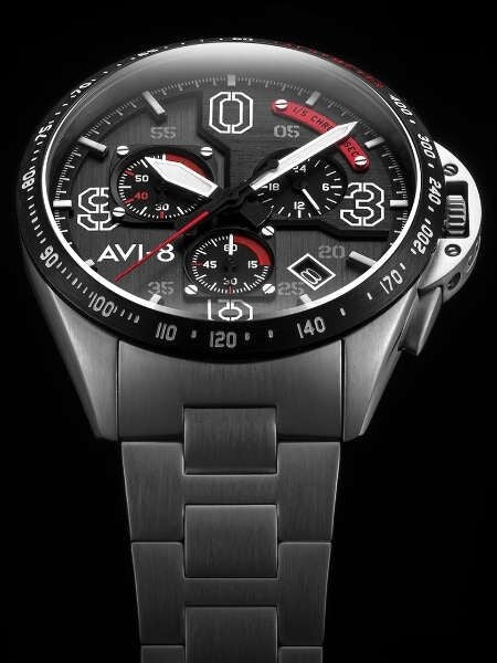 AVI-8 Legion Blakeslee Pilot  Chronograph Watch #AV-4077-11