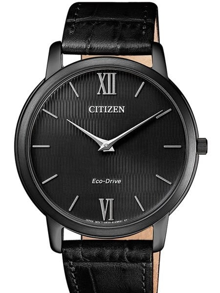 Citizen Ultra-Thin Stiletto Eco-Drive Dress Watch with Black Dial and Sapphire Crystal #AR1135-10E