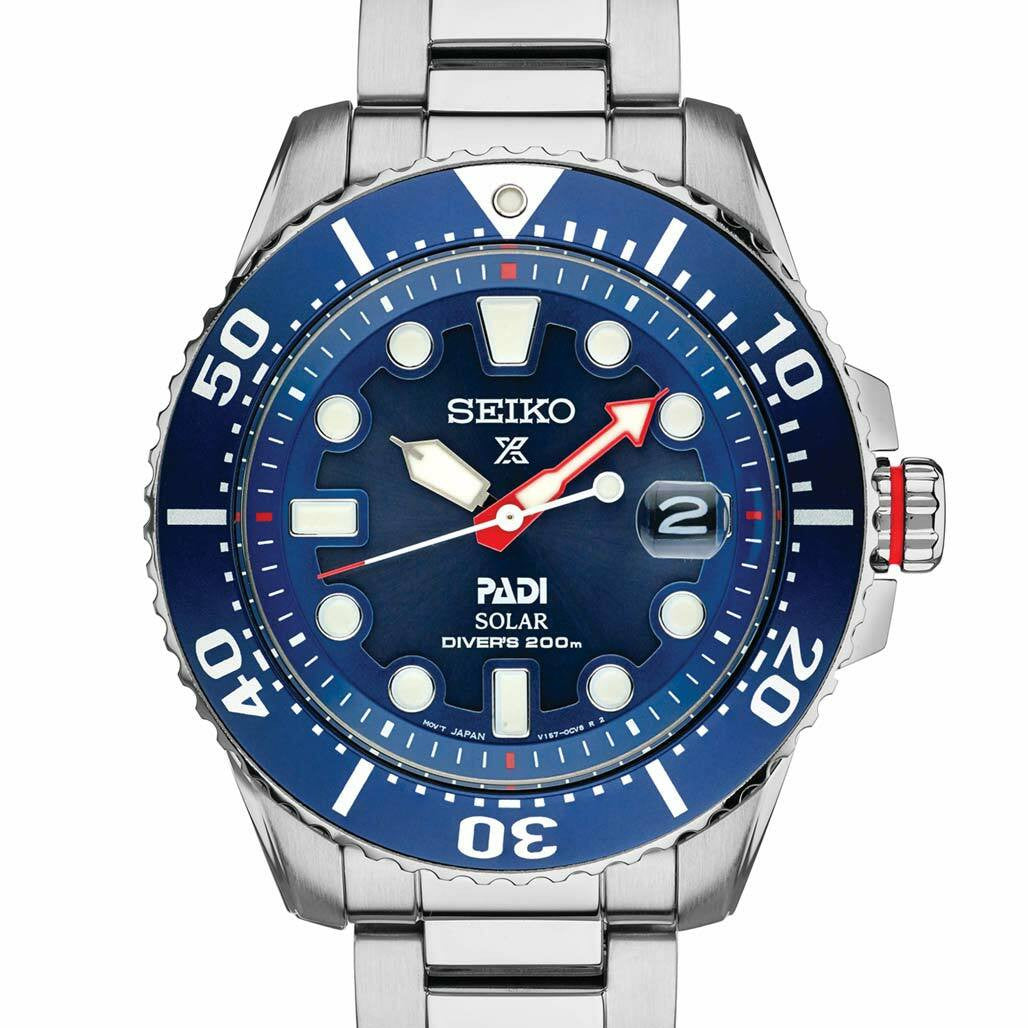Seiko Special Edition PADI Prospex Solar Dive Watch with Blue Dial