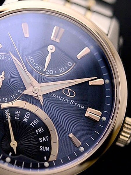 Orient Star Retrograde Day Watch with Date, Power Reserve, Sapphire Crystal #DE00004D