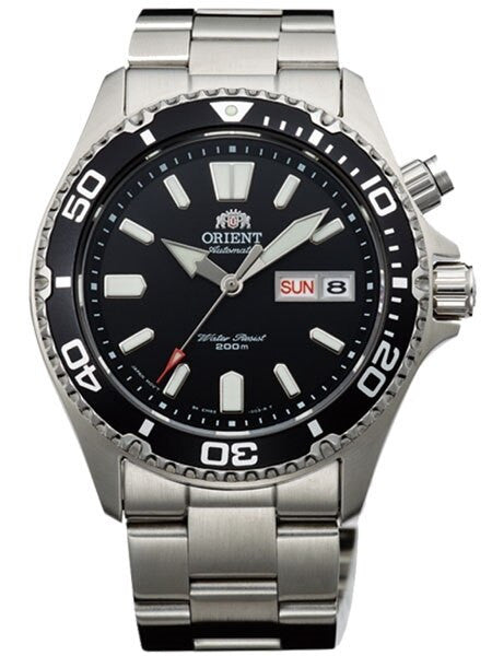 Scratch and Dent - Orient Black Mako USA Automatic Dive Watch with 120-click Bezel, Sapphire Crystal #EM6500FB 6