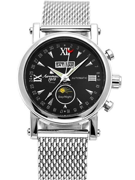 Aeromatic 1912 Automatic Calendar Watch with Day-Night Indicator #A1032MIL