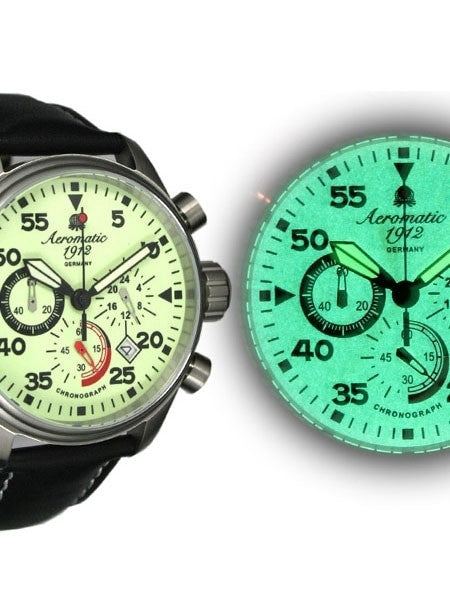 Aeromatic 1912 Aviator Chronograph with Luminous Dial #A1342