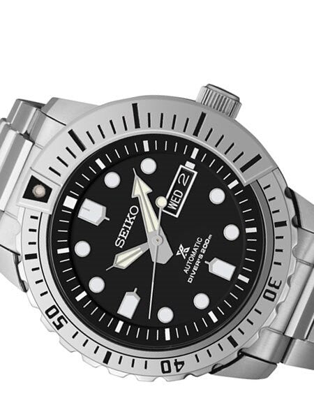 Seiko Prospex Black Dial Mohawk with Seiko 4R36, 24-Jewel Automatic Movement #SRP585