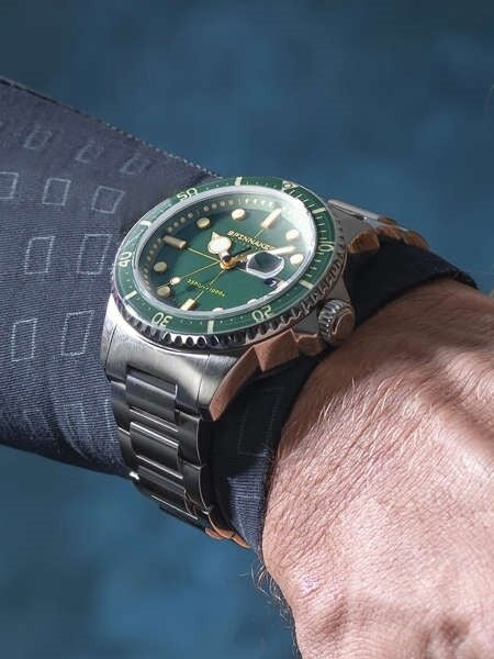 Spinnaker Green Tesei Mille Metri 1000-Meter Swiss Automatic Dive Watch #SP-5090-33