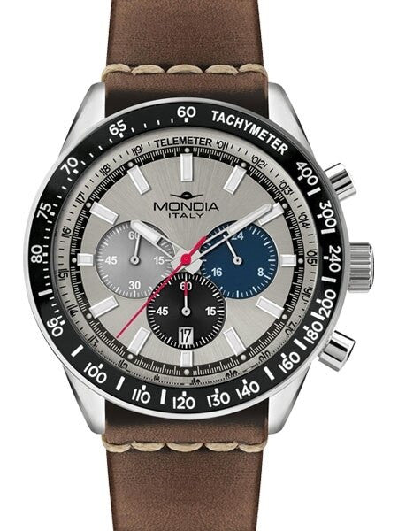 Mondia Madison Quartz Chronograph Watch with 24-Hour Sub-Dial #MI710SS-02SL-CP