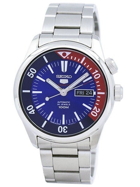 Seiko 42mm Sports 5, 24-Jewel Automatic Watch with Day and Date Window #SRPB25J1