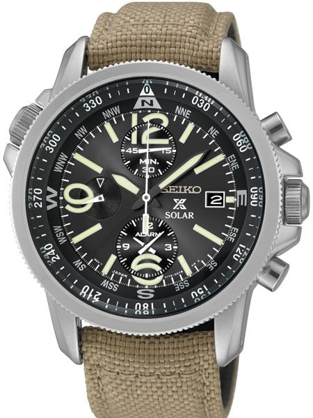 Seiko Prospex Watch with Solar Powered Quartz Movement and 42mm