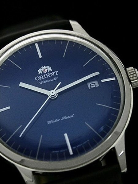 Orient V3 Automatic Dress Watch with Blue Dial, Applied Silver Hour Markers #ER2400LD