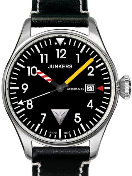 Junkers Cockpit JU52 Series Pilot Watch with Aviator Instrument Hands #6144-3