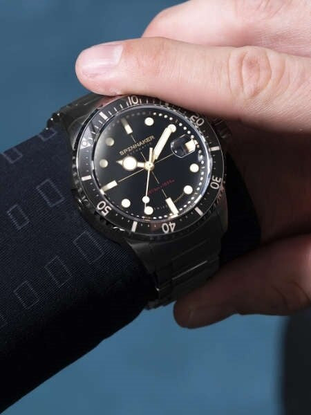 Spinnaker Black Tesei Mille Metri 1000-Meter Swiss Automatic Dive Watch #SP-5090-11