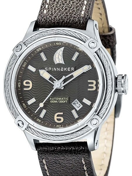 Spinnaker MainSail Automatic Watch with Wire Cable Bezel #SP-5044-03