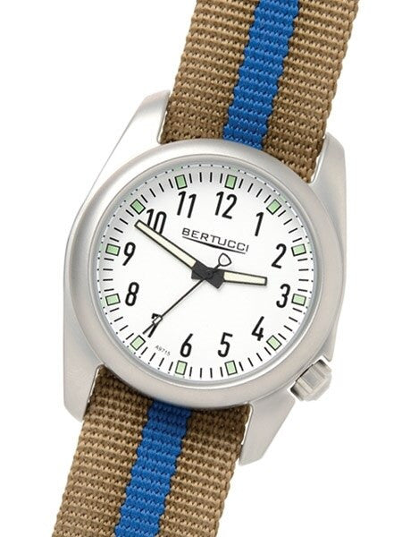 Bertucci Ventara Stainless Steel Field Watch with a DX3 Nylon Strap #11056