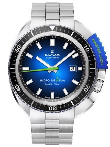 Edox Limited Edition Hydro-Sub Swiss Automatic Dive Watch with Edox MasterLock  #80301-3NBU-NBU
