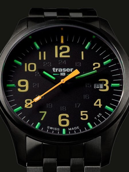 Traser Officer Pro Gun Metal PVD Case Watch with an Anti-Reflective Sapphire Crystal #107870