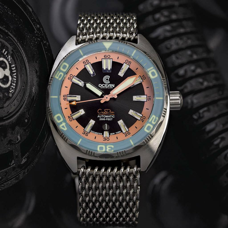 Ocean Crawler Core Diver Swiss Automatic Watch with AR Sapphire Crystal #CD-V3-1323