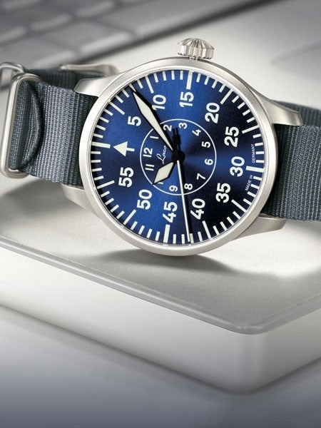 Laco 42mm Aachen Blaue Stunde Automatic Pilot Watch with Sapphire Crystal #862101