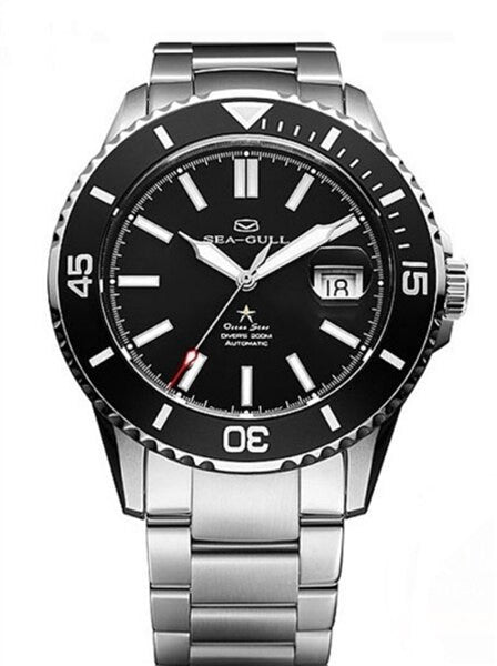 Scratch and Dent - Sea-Gull 44mm Ocean Star Automatic Dive Watch with Sapphire Crystal #816.523blk