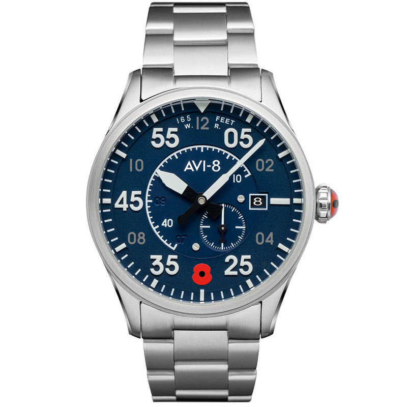 AVI-8 Spitfire Royal British Legion Limited Edition, 21-Jewel Automatic Pilot Watch, AR Sapphire Crystal #AV-4073-RBL