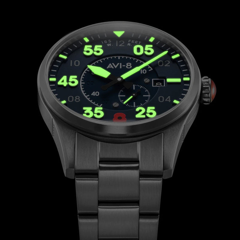 AVI-8 Spitfire Royal British Legion Limited Edition, 21-Jewel Automatic Pilot Watch, AR Sapphire Crystal #AV-4073-RBL