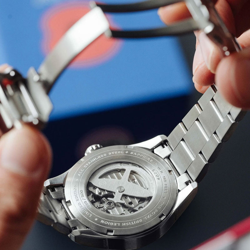 AVI-8 Spitfire Royal British Legion Limited Edition, 21-Jewel Automatic Pilot Watch, AR Sapphire Crystal #AV-4073-RBL